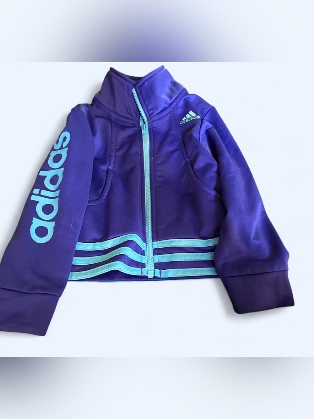 Adidas blue & purple kids jacket 2t long sleeve